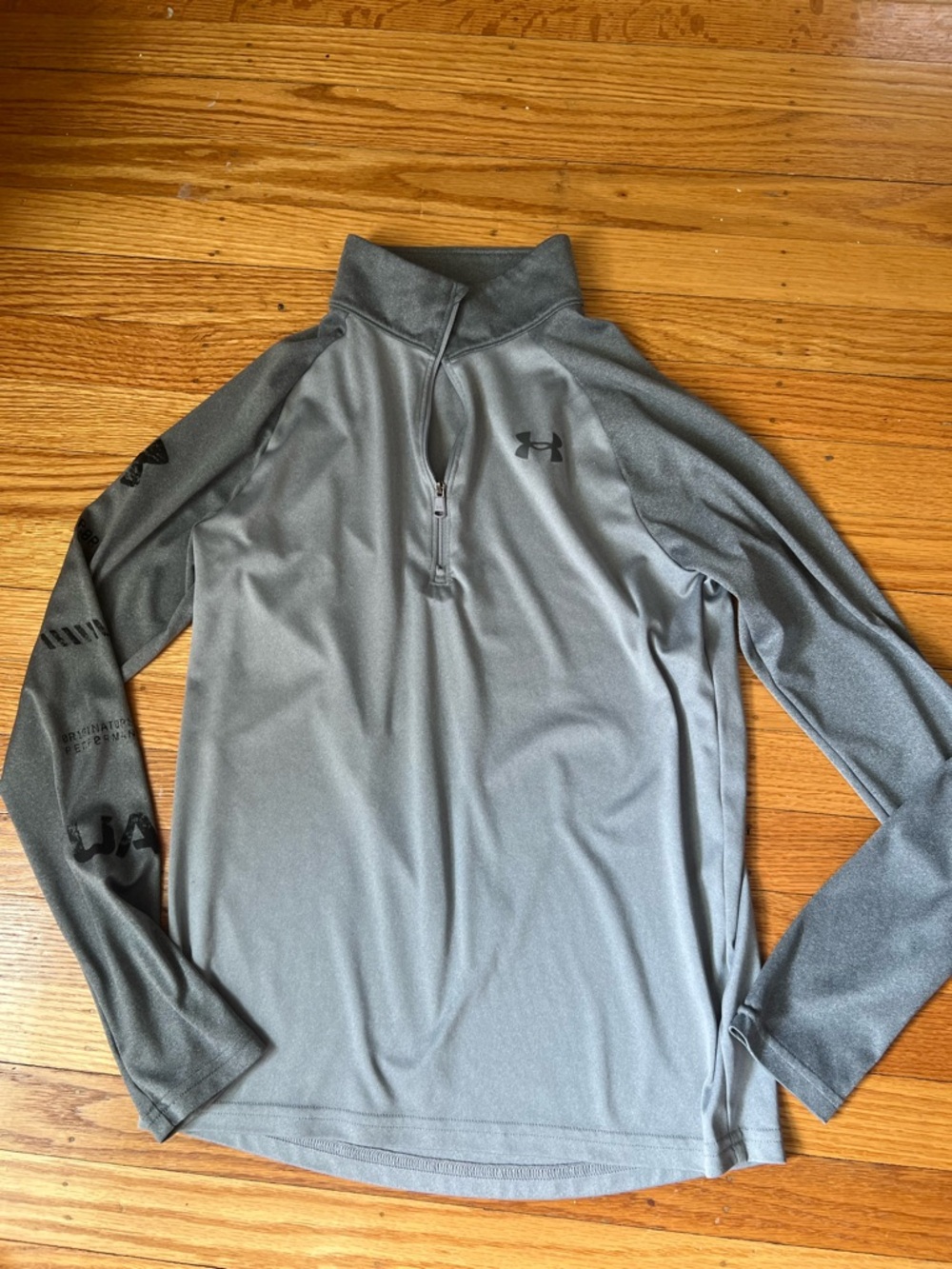 Under Armour Gray Quarter-Zip Boys Performance Pullover